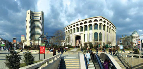 University Square, with a view of the InterContinental Hotel and the National Theatre 