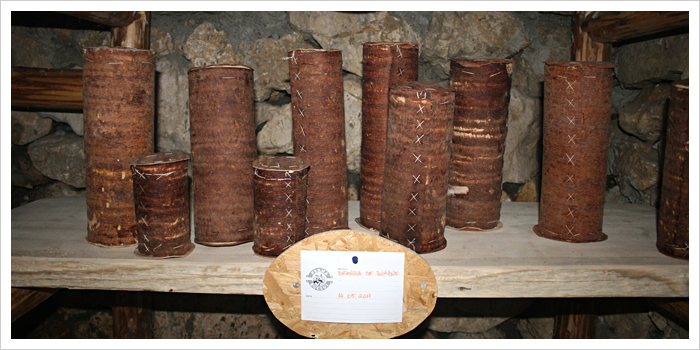 Romania Traditional Cheese Preserved in Tree Bark