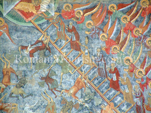 The Painted Monasteries of Bucovina & Moldova  -
The Ladder of Virtue -  Sucevita Painted Monastery Image