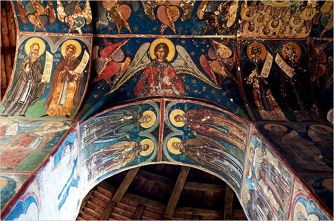 The Painted Monasteries of Bucovina & Moldova  -
Humor Painted Monastery - Frescoe Detail Image