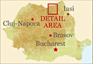 Bucovina, Northern Romania - Detail map