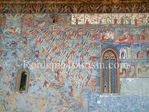 The Painted Monasteries of Bucovina & Moldova  -
Sucevita Painted Monastery - Frescoe Detail Image