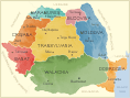 Historical Regions Map (Harta Romaniei)