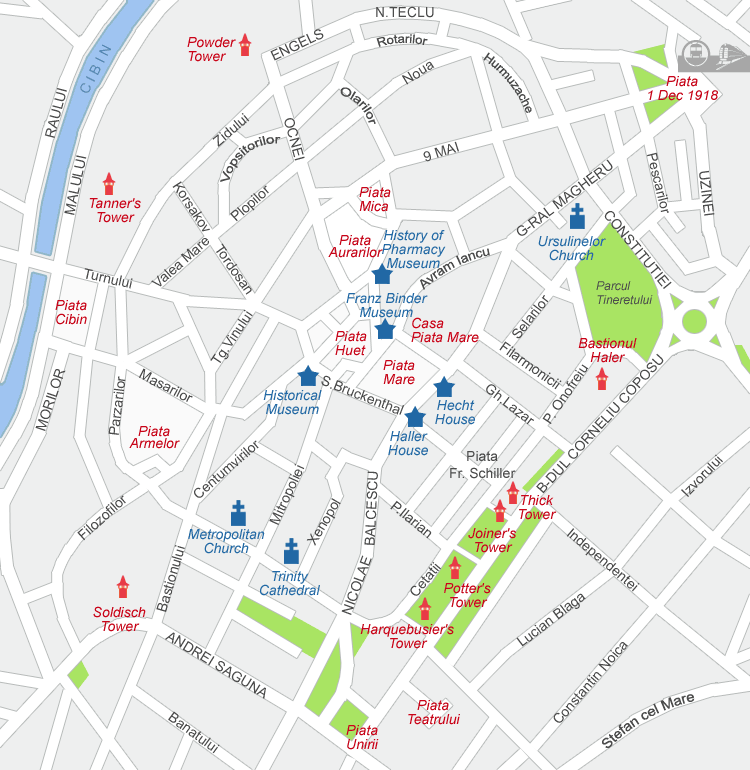 Sibiu City Map (Harta Orasului)