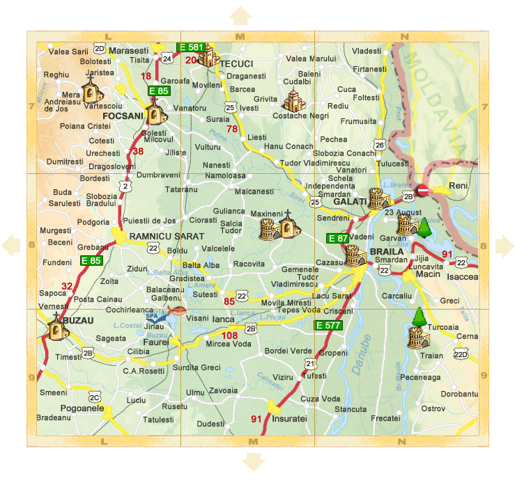 Romania - Detail map