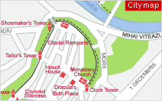 Sighisoara - City Map (Harta orasului  Sighisoara