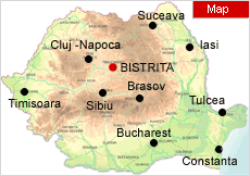 Bistrita on Map