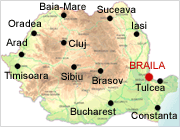 Braila on Map - Romania Physical Map