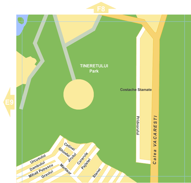 Bucharest Detailed Street Map - Hotels and Attractions