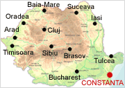 Bucharest on map - Romania Physical Map