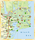 Romania - Regions Map - Moldova and Bucovina