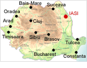 Iasi on map - Romania Physical Map