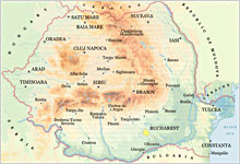 Romania Physical Map