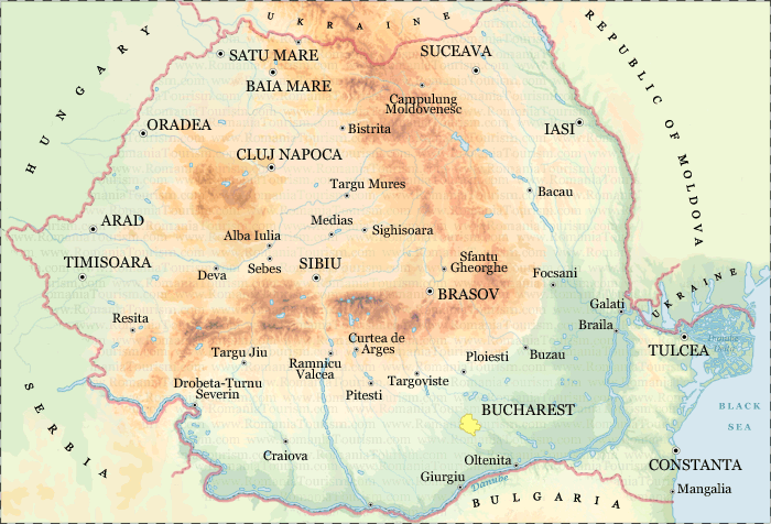 Map Romania