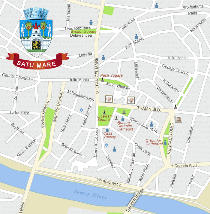 Satu Mare - City Map (Harta Orasului Satu Mare)