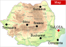 Tulcea on map - Romania Physical Map