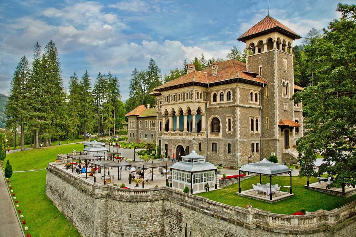 cantacuzino - castle - romania - air - view