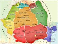 Romania - Regions Map - Walachia